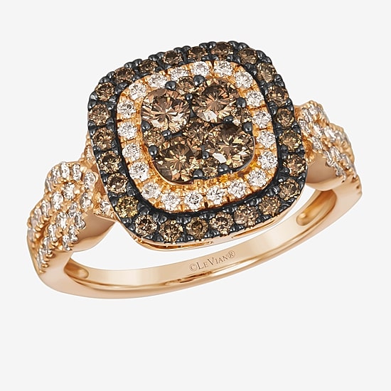 Le Vian® Ring featuring 3/4 CT. Chocolate Diamonds® 1 3/8 CT. Nude Diamonds™ set in 14K Strawberry or Honey Gold®