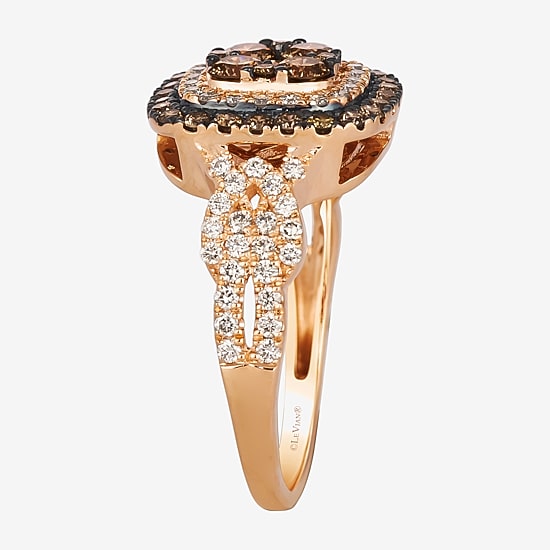 Le Vian® Ring featuring 3/4 CT. Chocolate Diamonds® 1 3/8 CT. Nude Diamonds™ set in 14K Strawberry or Honey Gold®