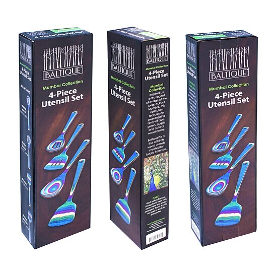 Baltique by Totally Bamboo Mumbai Kitchen 4-pc. Utensil Set