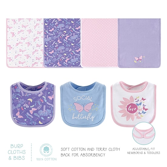 The Peanutshell Purple Butterfly Baby Girls 30-pc. Baby Clothing Set