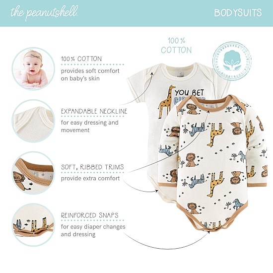 The Peanutshell Safari Baby Unisex Knit 30-pc. Baby Clothing Set