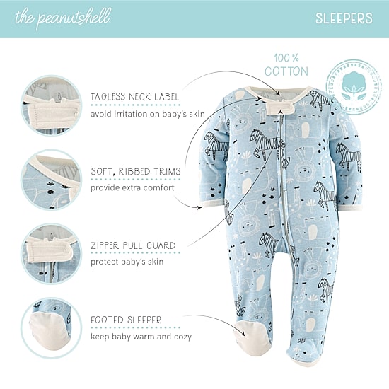 The Peanutshell Safari Baby Unisex Knit 30-pc. Baby Clothing Set