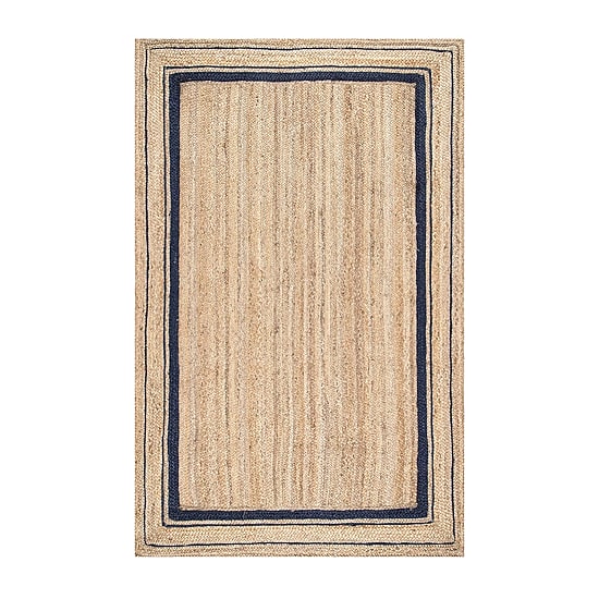 nuLoom Braided Rikki Border Jute Rug