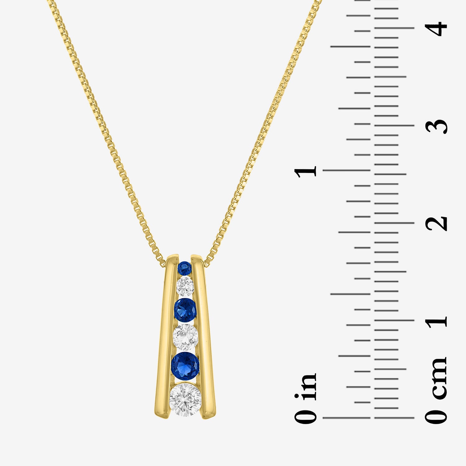 Lab-Created Gemstone 14K Gold Over Silver 18 Inch Pendant Necklace