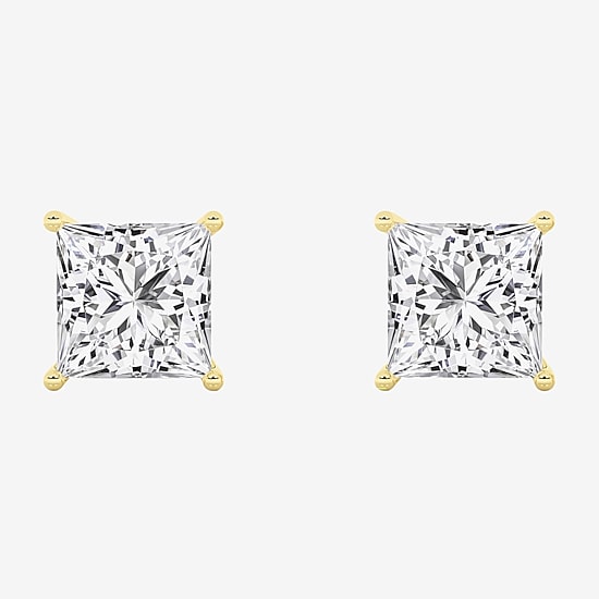 Grown Gorgeous (Vs2,F) 4 1/2 CT. T.W. Lab-Grown Diamond 14K Gold or Platinum 8.2mm Princess Stud Earrings