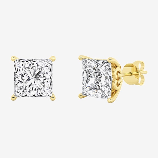 Grown Gorgeous (Vs2,F) 4 1/2 CT. T.W. Lab-Grown Diamond 14K Gold or Platinum 8.2mm Princess Stud Earrings