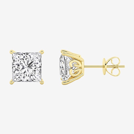 Grown Gorgeous (Vs2,F) 4 1/2 CT. T.W. Lab-Grown Diamond 14K Gold or Platinum 8.2mm Princess Stud Earrings