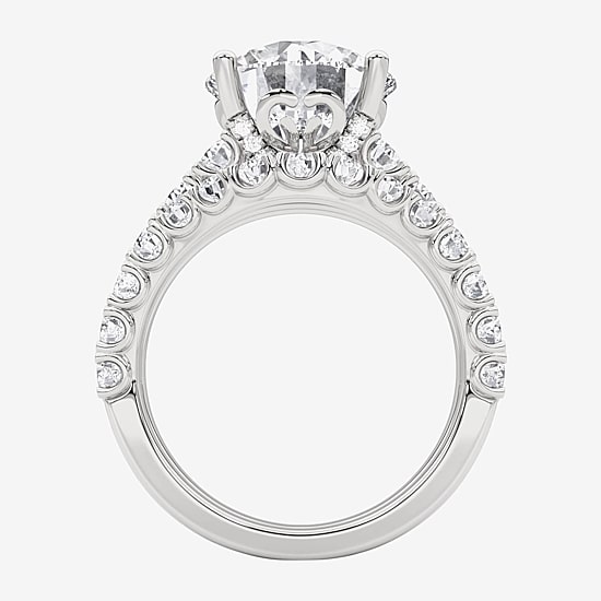 Grown Gorgeous (F, Vs2) Womens 6 1/10 Ct. T.W. Lab Grown White Diamond 14K Gold or Platinum Round Side Stone Bridal Set