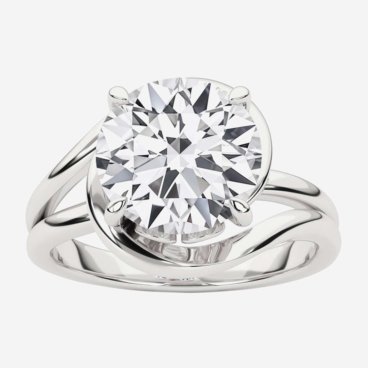 Grown Gorgeous F, Vs2 Womens 3 CT. T.W. Lab White Diamond 14K Gold or Platinum Round Engagement Ring