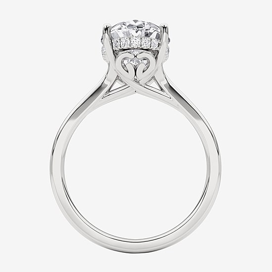 Grown Gorgeous (F, Vs2) Womens 3 1/2 CT. T.W Lab Grown White Diamond 14K Gold or Platinum Oval Engagement Ring