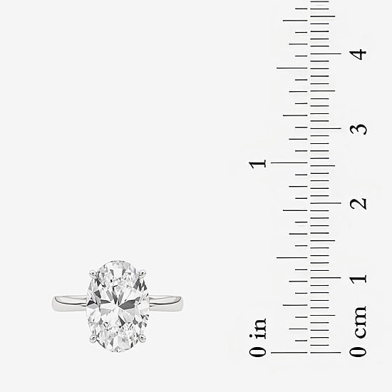 Grown Gorgeous (F, Vs2) Womens 3 1/2 CT. T.W Lab Grown White Diamond 14K Gold or Platinum Oval Engagement Ring