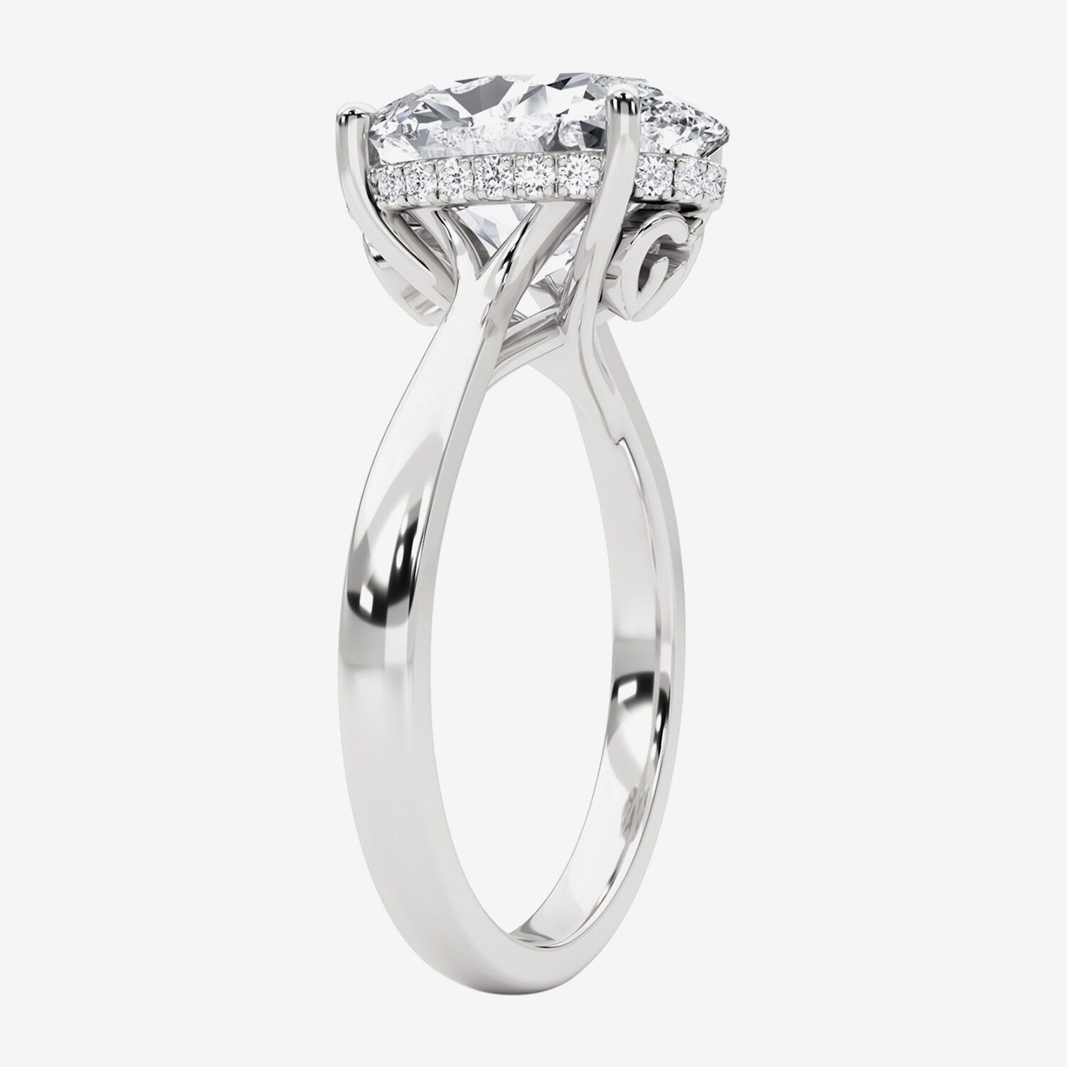 Grown Gorgeous (F, Vs2) Womens 3 1/2 CT. T.W Lab White Diamond 14K Gold or Platinum Oval Engagement Ring