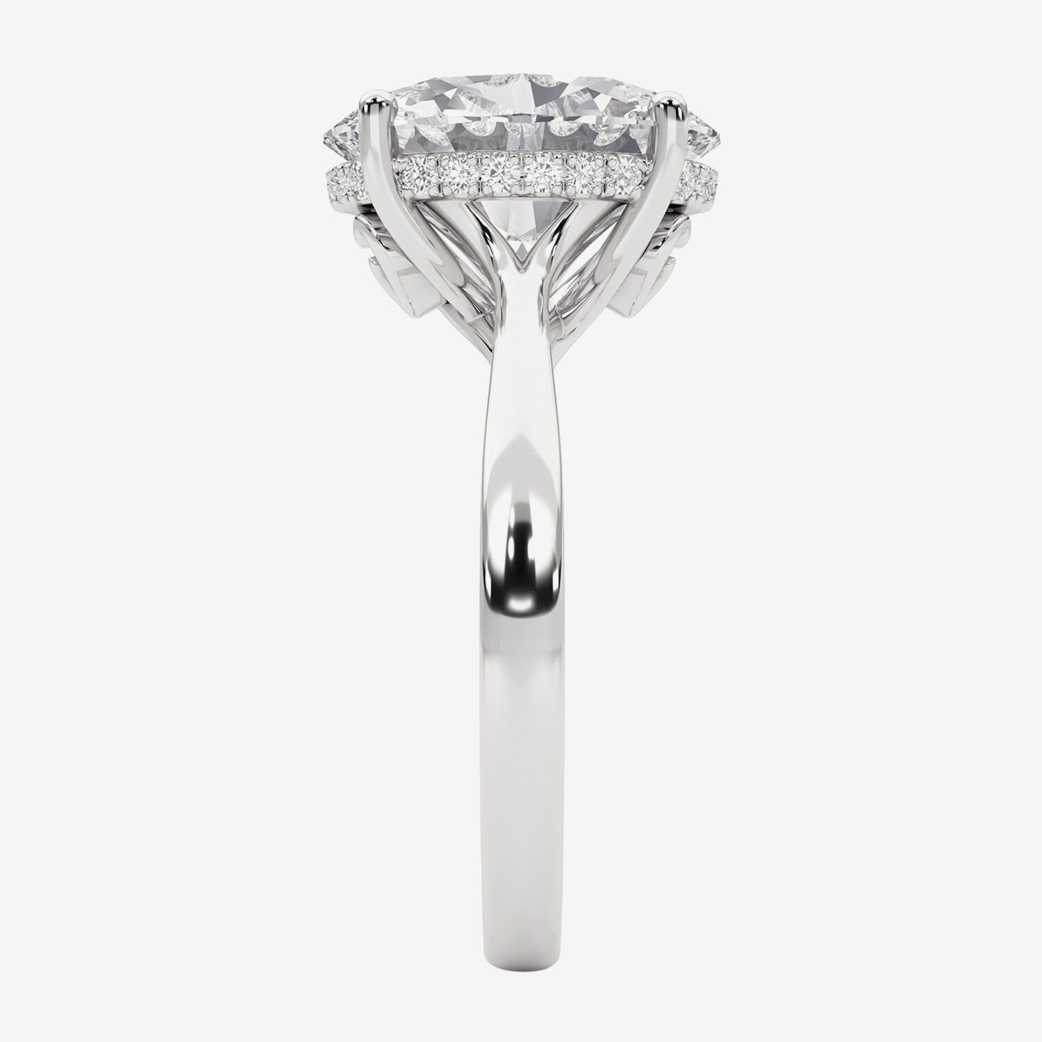 Grown Gorgeous (F, Vs2) Womens 3 1/2 CT. T.W Lab White Diamond 14K Gold or Platinum Oval Engagement Ring