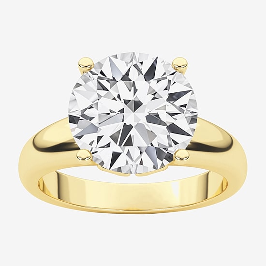 Grown Gorgeous (F,Vs2) Womens 3 3/8 Ct. Lab Grown White Diamond 14K Gold or Platinum Round Solitaire Engagement Ring