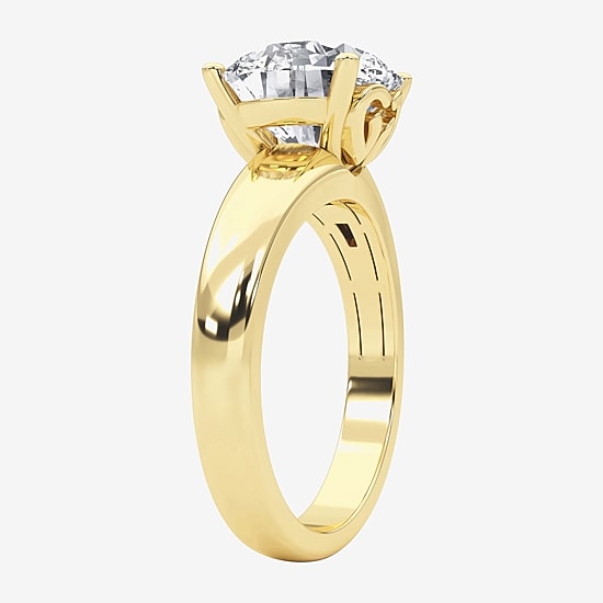 Grown Gorgeous (F,Vs2) Womens 3 3/8 Ct. Lab Grown White Diamond 14K Gold or Platinum Round Solitaire Engagement Ring
