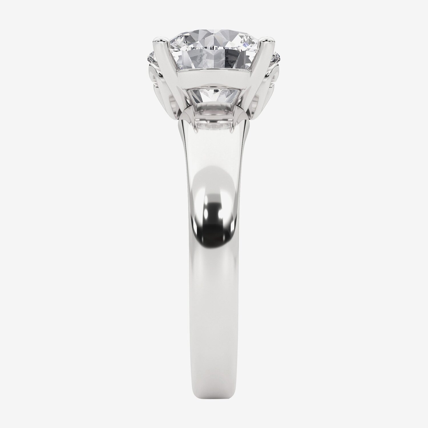 Grown Gorgeous (F,Vs2) Womens 3 3/8 Ct. Lab White Diamond 14K Gold or Platinum Round Solitaire Engagement Ring