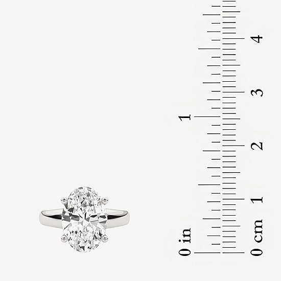 Grown Gorgeous (F,Vs2) Womens 3 3/8 Ct. Lab Grown White Diamond 14K Gold or Platinum Oval Solitaire Engagement Ring
