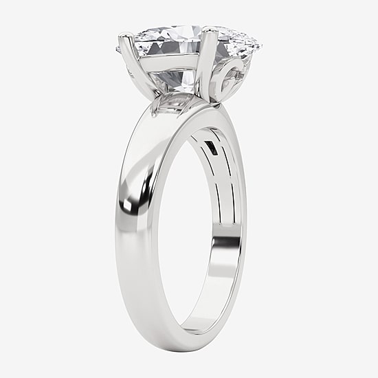 Grown Gorgeous (F,Vs2) Womens 3 3/8 Ct. Lab Grown White Diamond 14K Gold or Platinum Oval Solitaire Engagement Ring