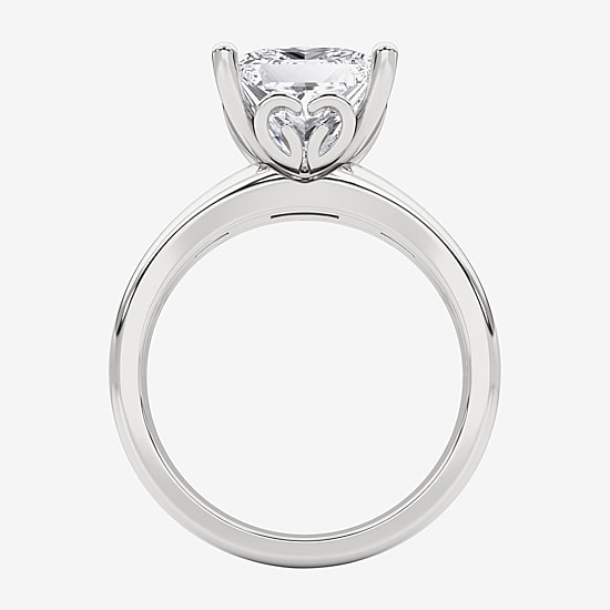 Grown Gorgeous (F,Vs2) Womens 3 3/8 Ct. Lab Grown White Diamond 14K Gold or Platinum Princess-cut Solitaire Engagement Ring