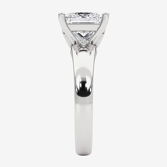 Grown Gorgeous (F,Vs2) Womens 3 3/8 Ct. Lab Grown White Diamond 14K Gold or Platinum Princess-cut Solitaire Engagement Ring