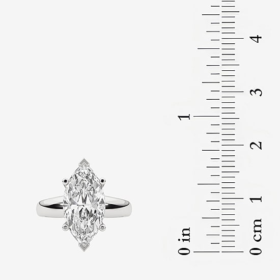 Grown Gorgeous (F,Vs2) Womens 3 3/8 Ct. Lab Grown White Diamond 14K Gold or Platinum Marquise Solitaire Engagement Ring