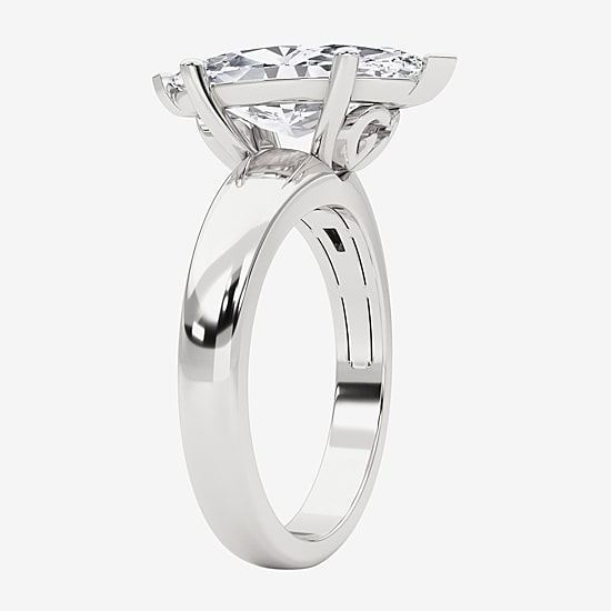 Grown Gorgeous (F,Vs2) Womens 3 3/8 Ct. Lab Grown White Diamond 14K Gold or Platinum Marquise Solitaire Engagement Ring