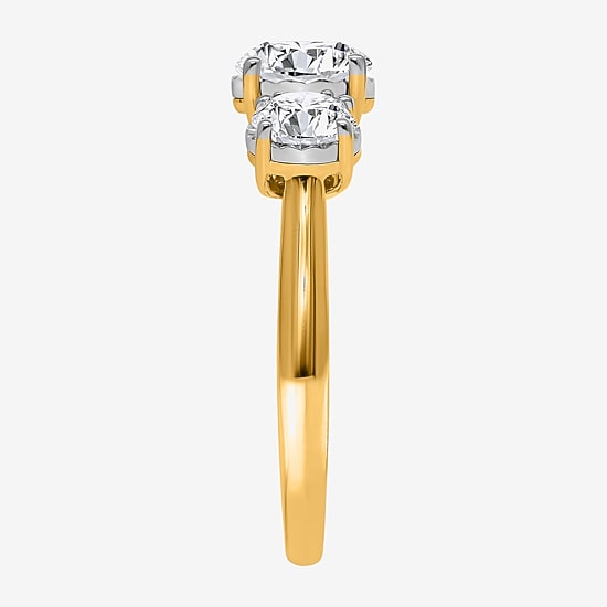 Love Lives Forever (I / Si2) Womens 2 CT. T.W. Lab Grown White Diamond 10K Gold Round 3-Stone Engagement Ring
