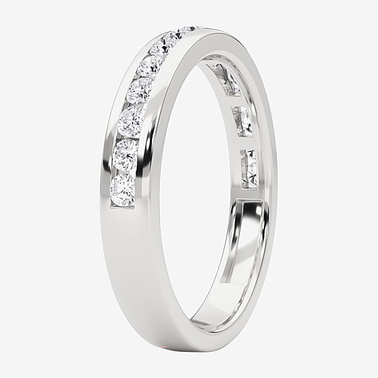 Grown Gorgeous (F, Vs2) Womens 1/2 CT. T.W. Lab Grown White Diamond 14K Gold or Platinum Anniversary Wedding Band