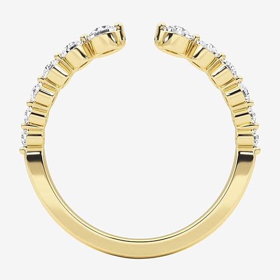 Grown Gorgeous Womens 1/2 CT. T.W. Lab Grown White Diamond 14K Gold Anniversary Band