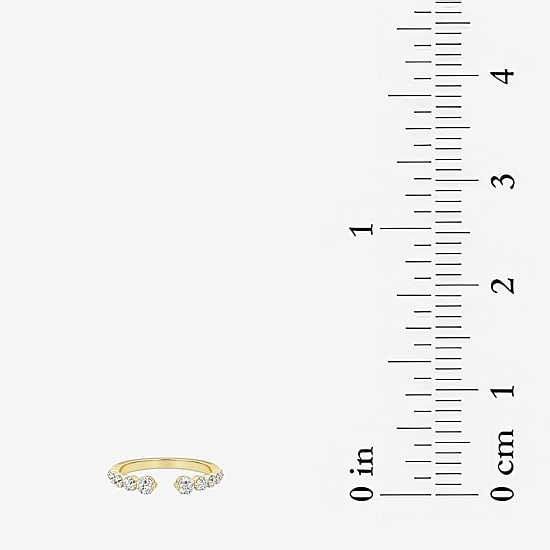 Grown Gorgeous Womens 1/2 CT. T.W. Lab Grown White Diamond 14K Gold Anniversary Band