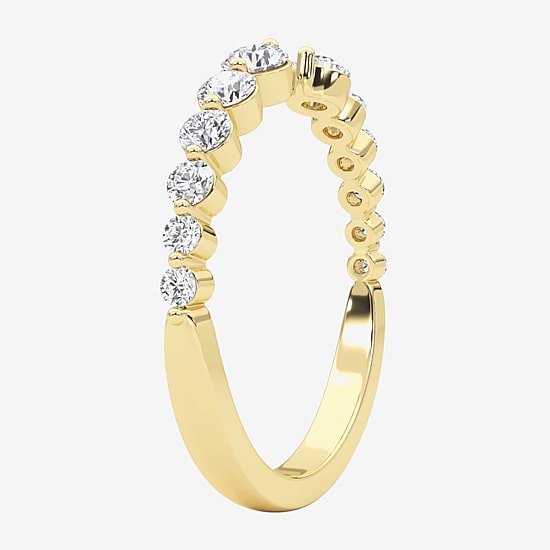 Grown Gorgeous Womens 1/2 CT. T.W. Lab Grown White Diamond 14K Gold Anniversary Band