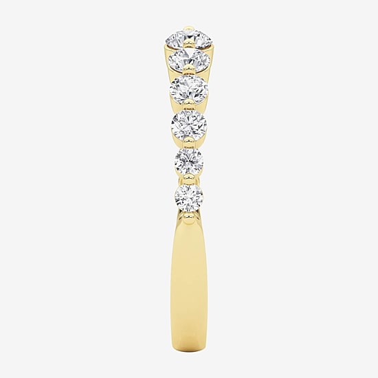 Grown Gorgeous Womens 1/2 CT. T.W. Lab Grown White Diamond 14K Gold Anniversary Band