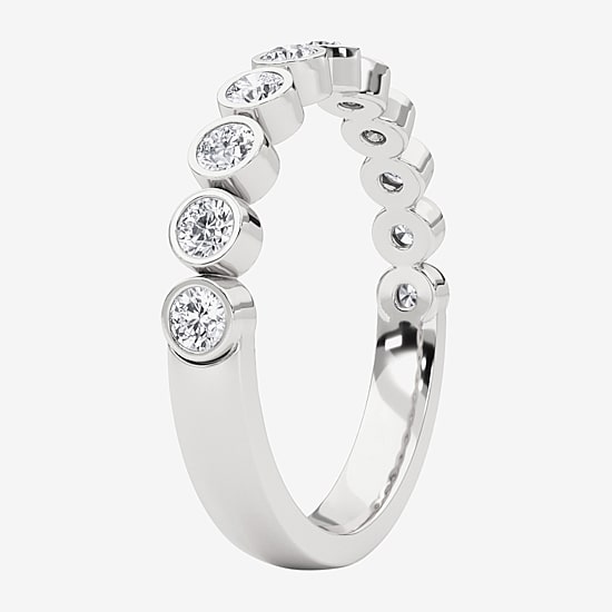 Grown Gorgeous Womens 1/2 CT. T.W. Lab Grown White Diamond 14K Gold or Platinum Anniversary Wedding Band