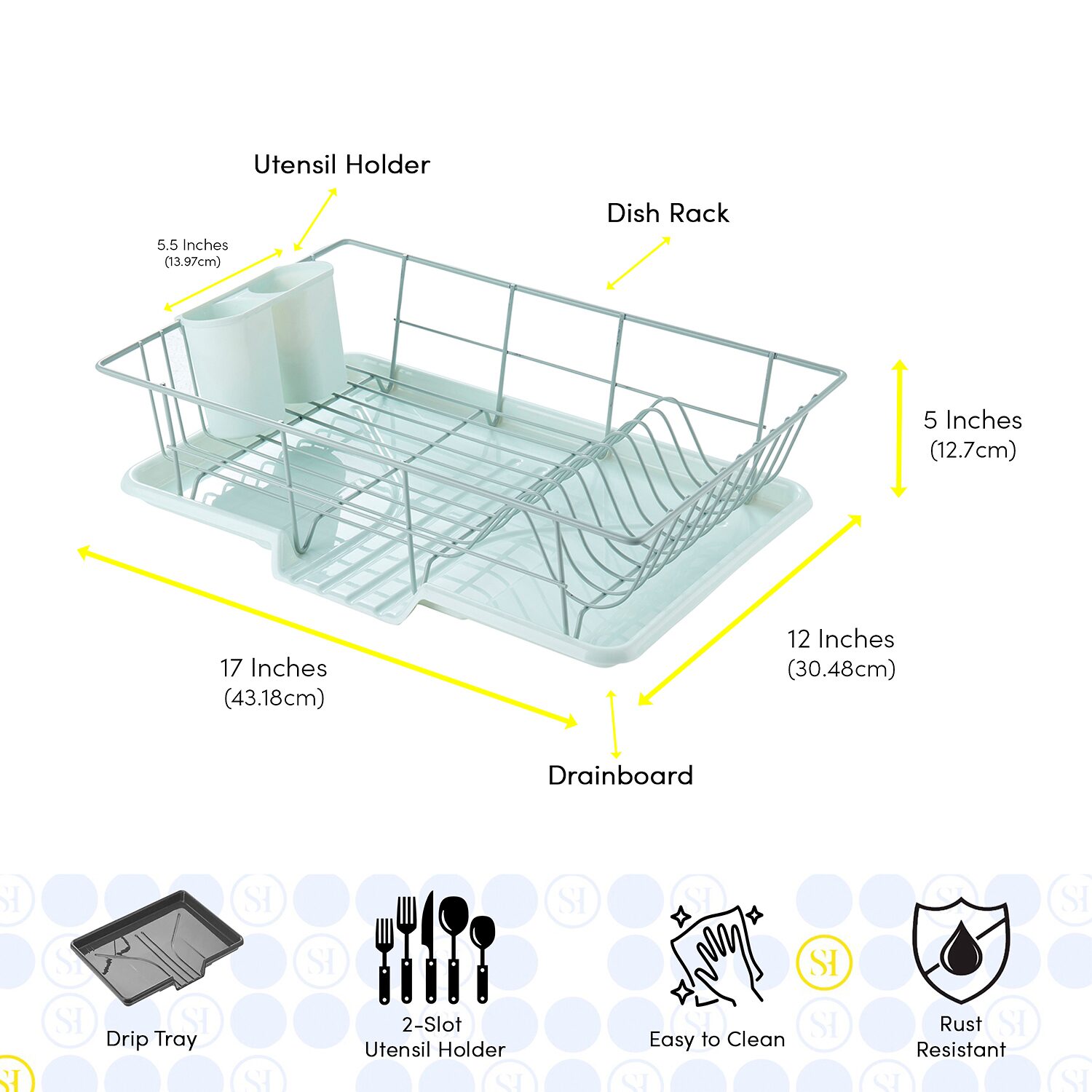 Sweet Home Collection Drainer 3-pc. Utensil Holder