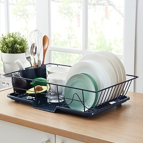 Sweet Home Collection Drainer 3-pc. Utensil Holder, One Size, Blue