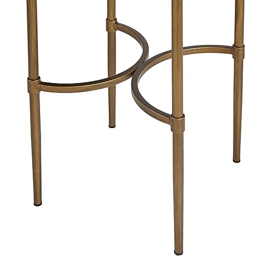 Martha Stewart Lia Mirrored Metal Chairside Table