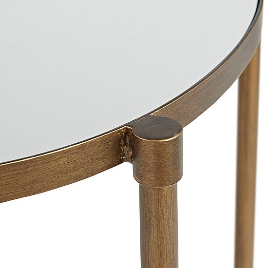 Martha Stewart Lia Mirrored Metal Chairside Table
