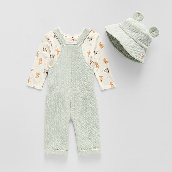 Disney Baby Boys 3-pc. Winnie The Pooh Overall Set