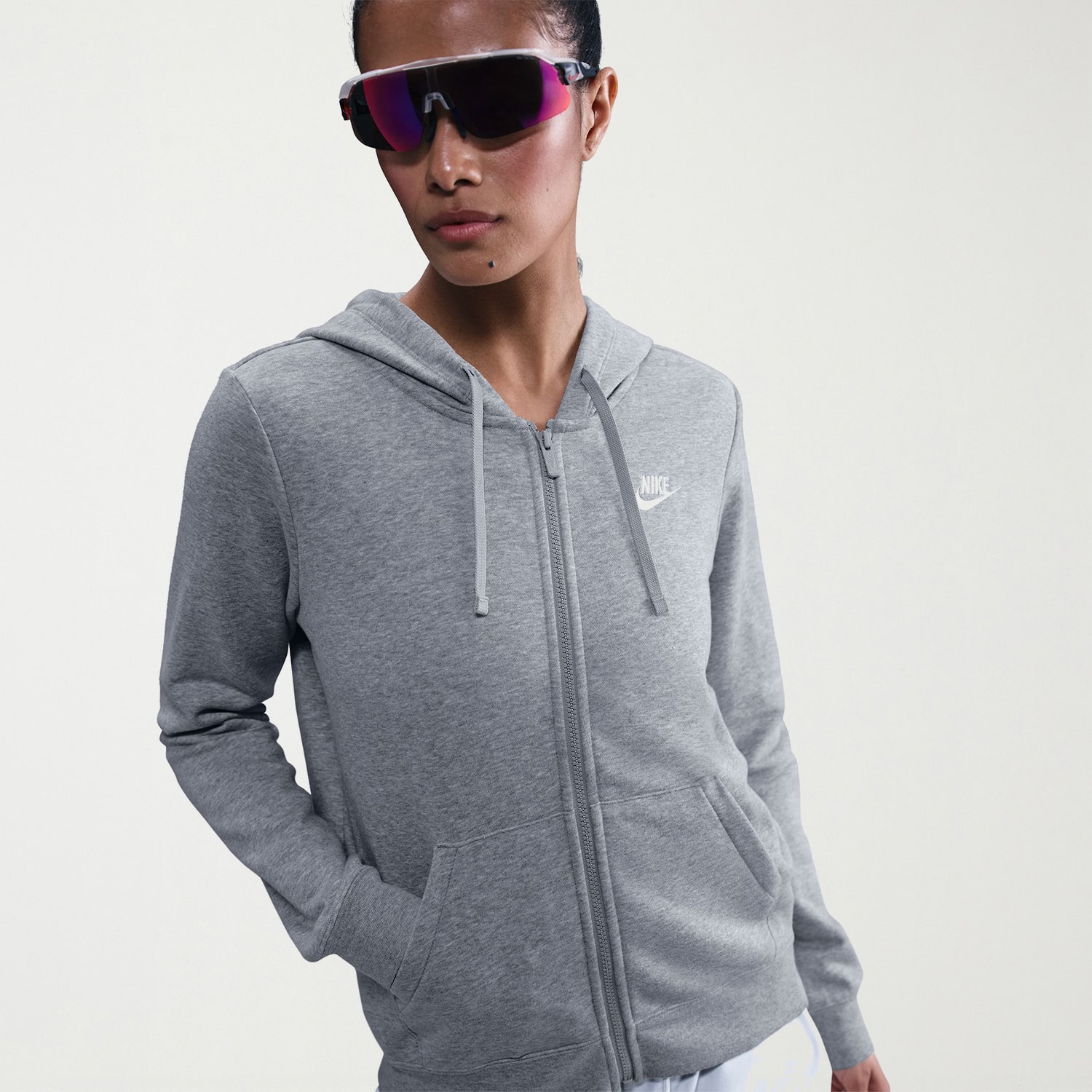 Nike Womens Long Sleeve Fleece Zipper Active Hoodie