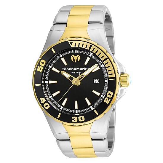 Techno Marine Mens Two Tone Stainless Steel Bracelet Watch Tm-215058