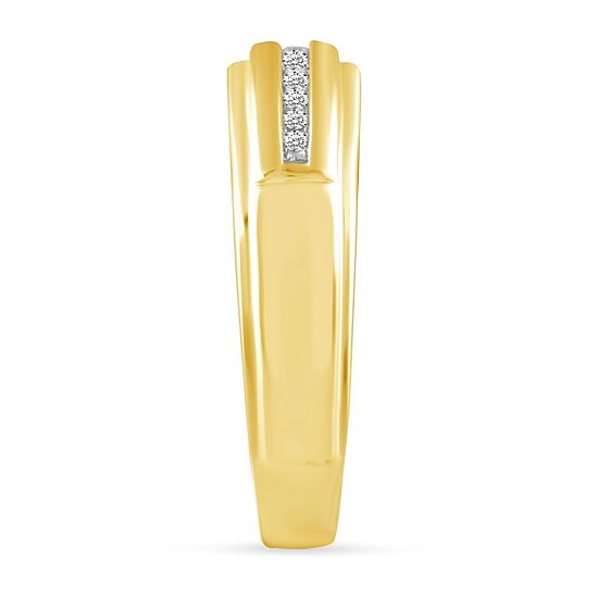 Mens 1/8 CT. T.W. Natural Diamond 10K Gold Band