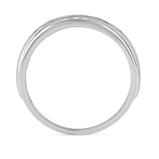 Mens 1/8 CT. T.W. Natural Diamond 10K Gold Wedding Band
