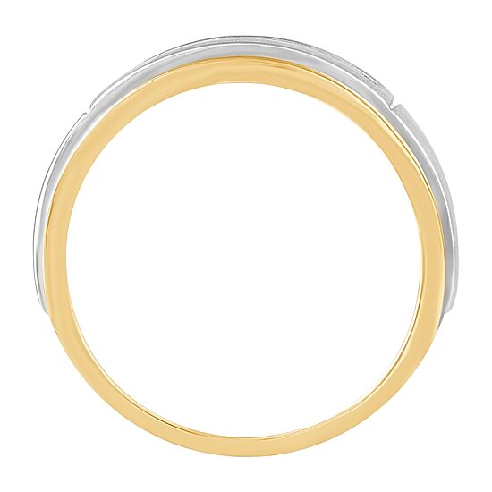 Mens 1/6 CT. T.W. Natural Diamond 10K Gold Wedding Band