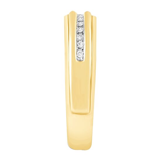 Mens 1/10 CT. T.W. Natural Diamond 10K Gold Band