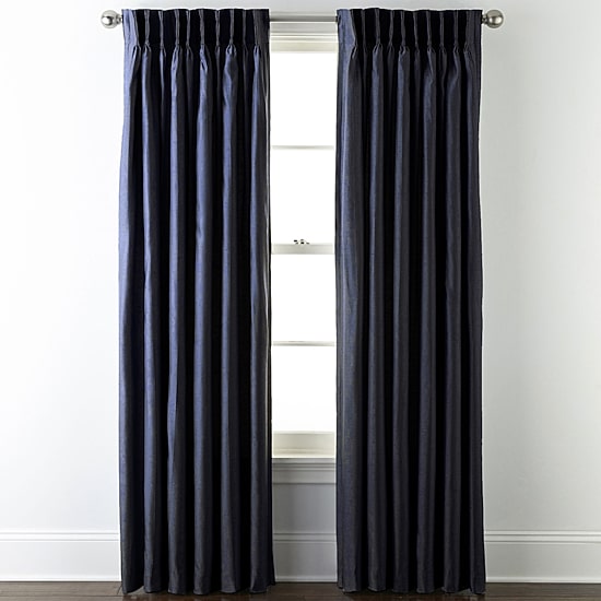 JCPenney Home Supreme Thermal Pinch Pleat Energy Saving Light-Filtering Single Curtain Panel