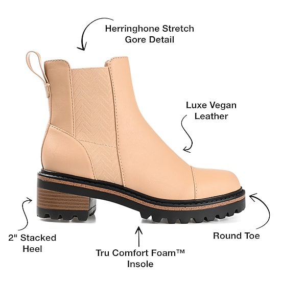 Journee Collection Womens Mirette Stacked Heel Booties