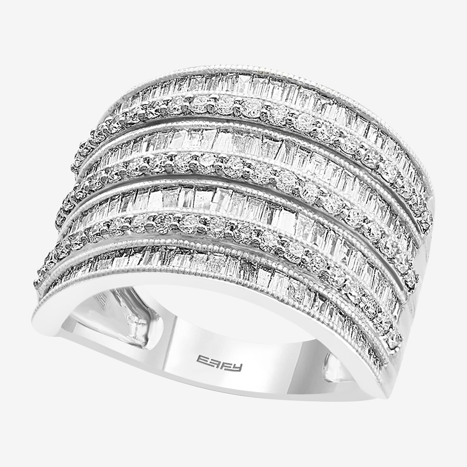 Effy Final Call Womens 1 1/2 CT. T.W. Natural Diamond 14K Gold Band