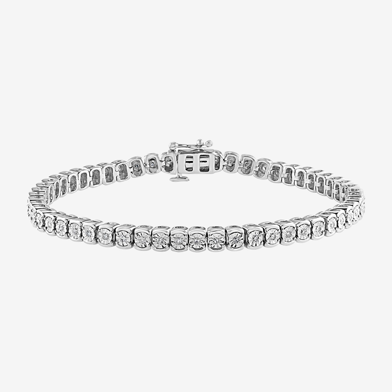 Effy Final Call Womens 1/2 CT. T.W. Natural Diamond Sterling Silver 7 Inch Tennis Bracelet