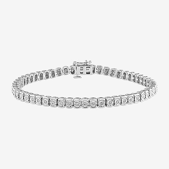 Effy Final Call Womens 1/2 CT. T.W. Natural Diamond Sterling Silver 7 Inch Tennis Bracelet