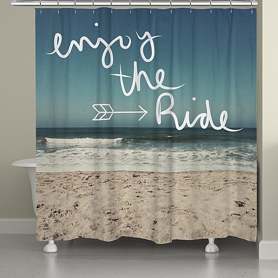 Laural Home Enjoy The Ride Shower Curtain